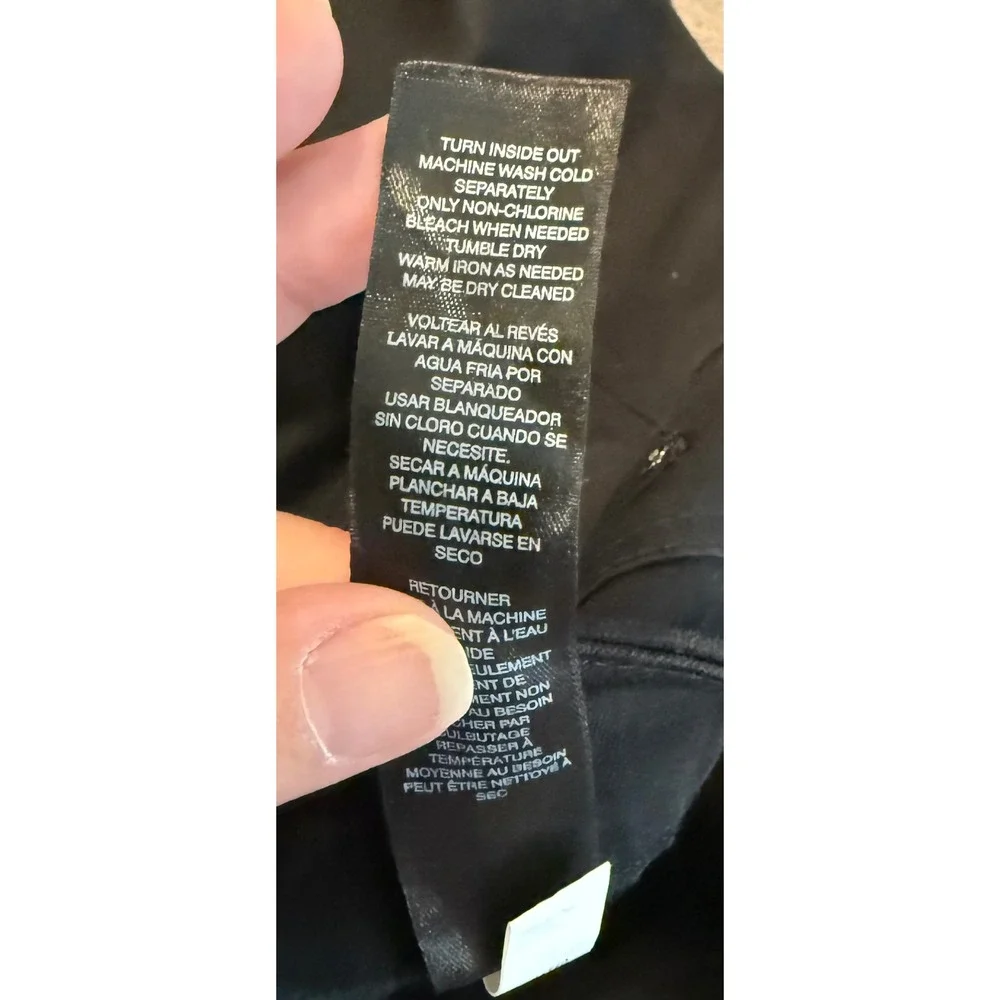 Chicos 0 US 4 Regular Straight Leg Pants Black SO Lifting Mid Rise Stretch Denim